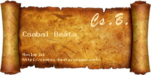 Csabai Beáta névjegykártya